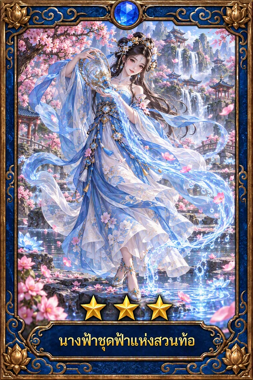 นางฟ้าชุดฟ้าแห่งสวนท้อ